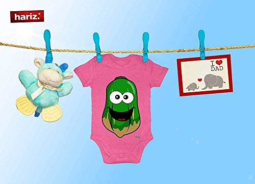 Hariz Baby Body manga corta Papaya Lachend Frutas Multicolor Plus tarjetas de regalo algodón de azúcar rosa 6-12 meses