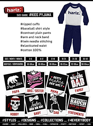 Hariz Baby Pijama zorro dulce animales zoo Plus Tarjeta de regalo blanco/azul marino 12 – 18 meses