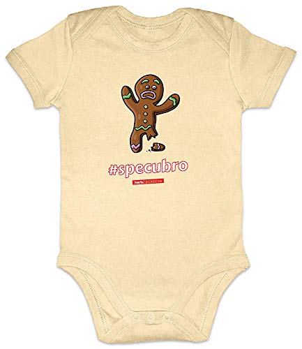 Hariz Pixbros Specubro - Body de manga corta para bebé, diseño navideño amarillo Color amarillo. Talla:12-18 meses