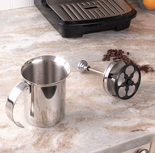 Harold Import Co 43127 HIC - Jarra de espuma de café con mango y tapa