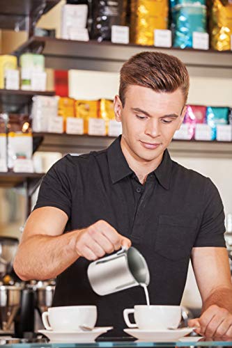 Harold Import Co 43127 HIC - Jarra de espuma de café con mango y tapa