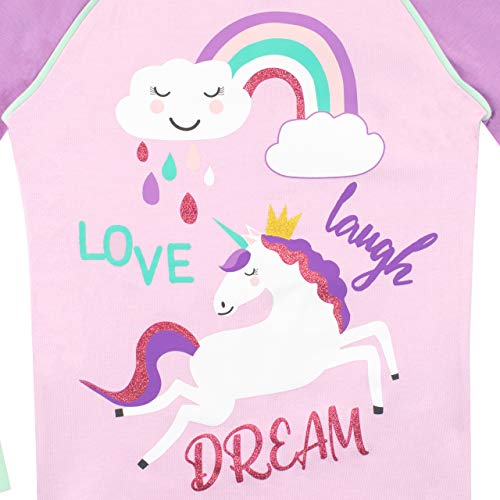 Harry Bear Pijamas para niñas Unicornio Ajuste Ceñido Rosa 5-6 Años