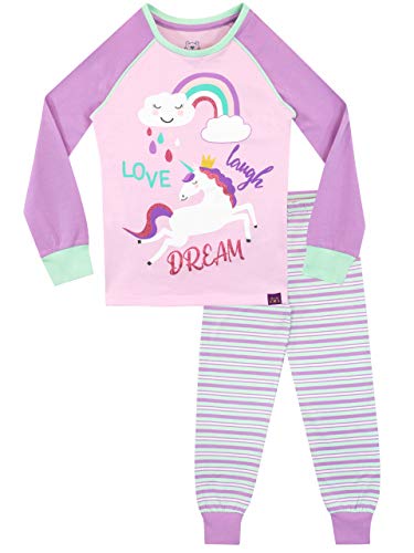 Harry Bear Pijamas para niñas Unicornio Ajuste Ceñido Rosa 5-6 Años