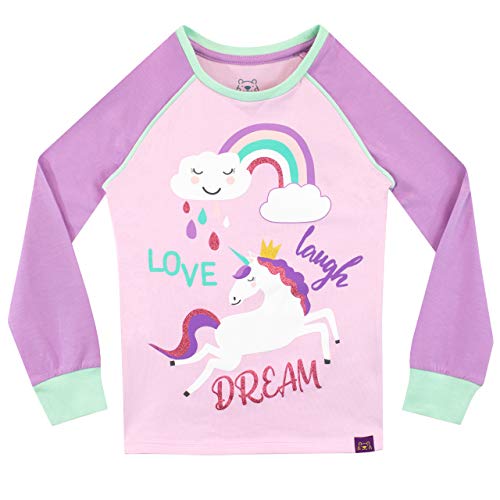 Harry Bear Pijamas para niñas Unicornio Ajuste Ceñido Rosa 5-6 Años