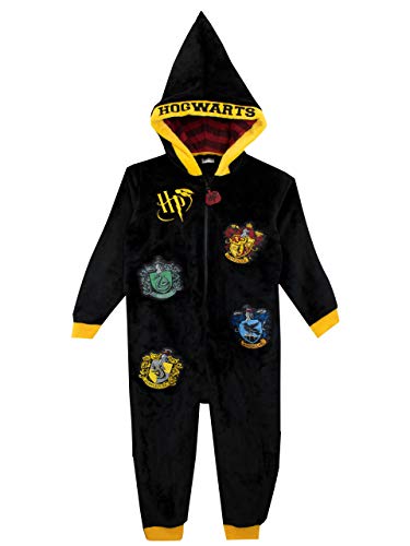 HARRY POTTER Pijama Entera para niños Negro 8-9 Años