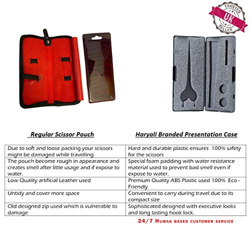 Haryali London - Tijeras de peluquería (15,24 cm), color negro