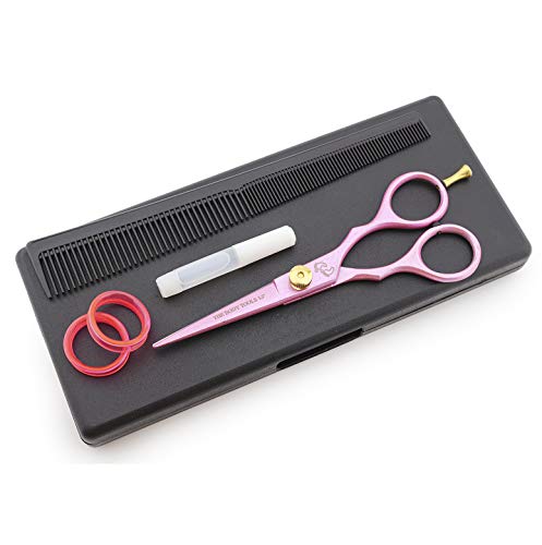Haryali London - Tijeras de peluquería profesional (5,5 pulgadas), color rosa