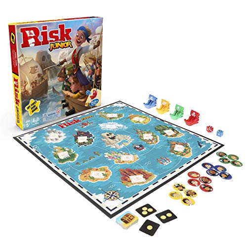 Hasbro Gaming Risk Junior Game, Juego de Mesa de Estrategia, una introducción Infantil al Juego de Riesgo clásico para Edades de 5 años en adelante; Juego temático Pirata