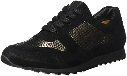 Hassia Barcelona, Weite H - Tobillo bajo Mujer, Negro (Schwarz/Bronce), 36 EU