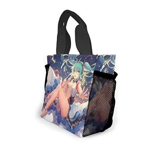Hatsune Miku Miu's Love Bolso de mujer de moda, bolsas reutilizables para la compra de luz, bolsas de mano de alta capacidad, bolsas de regalo, bolsas porta alimentos