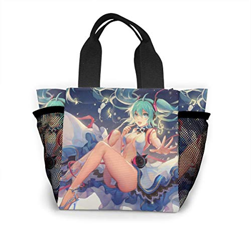 Hatsune Miku Miu's Love Bolso de mujer de moda, bolsas reutilizables para la compra de luz, bolsas de mano de alta capacidad, bolsas de regalo, bolsas porta alimentos