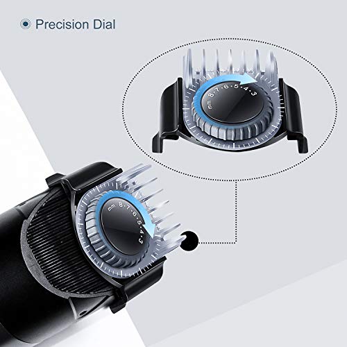 Hatteker Cortapelos Recortador de Barba Hombre Cortar Pelo y Afeitadora Precisión Electrónico Impermeable usb Recargable