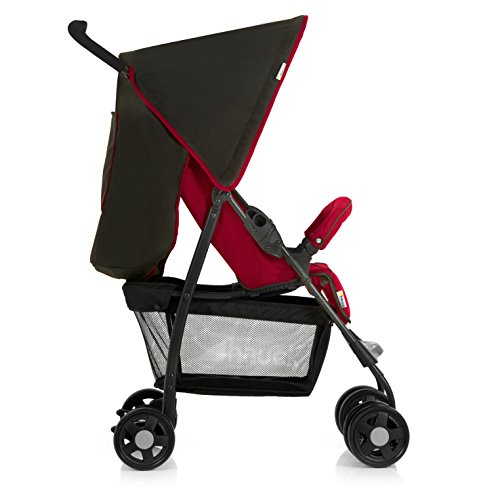 Hauck Sport Silla de paseo ligera y practica para bebes de 0 meses hasta 15 kg, sistema de arnés de 5 puntos, respaldo reclinable, plegable, Rojo (Caviar Tango)