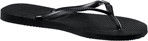 Havaianas Slim Chanclas Mujer, Negro (Black 0090), 35/36 EU