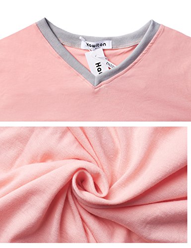 Hawiton Pijama Mujer Invierno Algodon Mangas Largas Pantalones Largo 2 Piezas Talla L