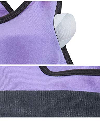 Hawiton Sujetador Deportivo Alto Impacto Mujer Sujetador de Ejercicio Cómodo Bra Deportivo Sujetador Negro Deportivo Niña Sin Costuras Almohadilla Desmontable para Fitness Yoga Pilates Bailar Correr