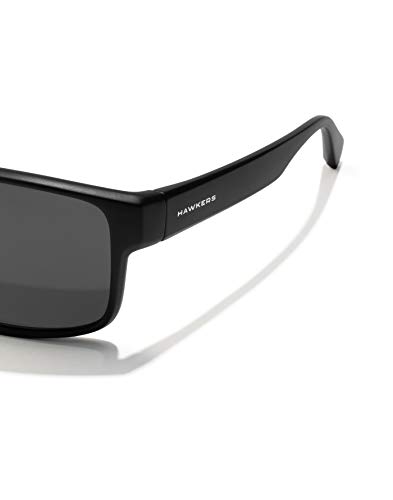 HAWKERS Gafas de Sol Deportivas Faster, para Hombre y Mujer, con Montura negra mate y lente polarizada y negra, Protección UV400
