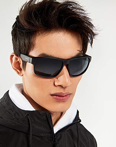 HAWKERS Gafas de Sol Deportivas Faster, para Hombre y Mujer, con Montura negro mate y lente negra, Protección UV400