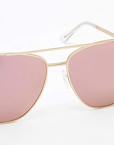 HAWKERS · Gafas de Sol Lax Rose Gold, para Hombre y Mujer, estilo aviador con estructura metálica dorada y lentes con efecto espejo oro rosado, Protección UV400