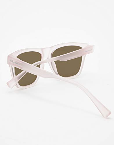 HAWKERS · Gafas de Sol ONE LS Rose Gold, para Hombre y Mujer, con montura rosa translúcido mate y lentes rosas con efecto espejo, Protección UV400