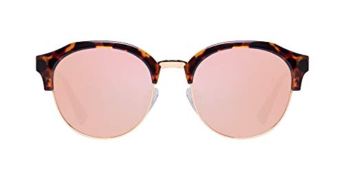 HAWKERS - Gafas de sol para hombre y mujer. Modelo CLASSIC , Marrón / Rosa Dorado