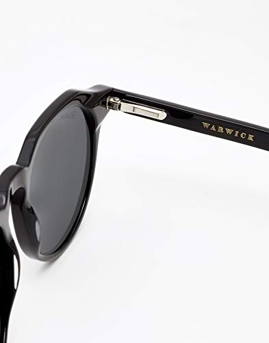 HAWKERS · Gafas de Sol Warwick Diamond black, para Hombre y Mujer, un clásico renovado que combina montura en negro mate y lentes negras, Protección UV400
