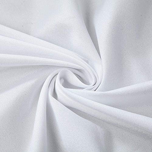 HBBMAGIC 3 Capas de Malla mullida Tabla de tutú Falda de vajilla de Tul para la Fiesta de Bodas de cumpleaños Decoración para el hogar (183cm x76cm, Blanco)