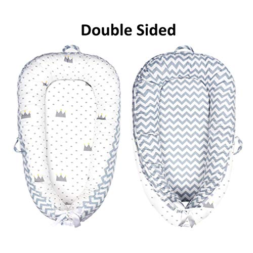 Hbitsae Cama Nido de Bebé Recién Nacido para Acurrucarse, Reductor Protector de Cuna Cama de Viaje, para Dormir Baby Nest Nido bebé Reductor De Cuna Reversible Capullo Multifuncional de Baby