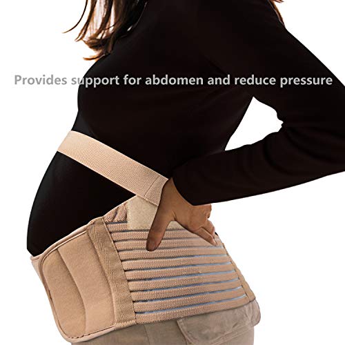 HBselect Faja De Embarazo Cinturón Embarazada Elástico Cinturón De Maternidad Cinturón De Soporte para El Embarazo (L)