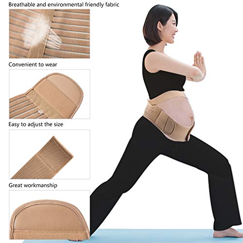 HBselect Faja De Embarazo Cinturón Embarazada Elástico Cinturón De Maternidad Cinturón De Soporte para El Embarazo (M)