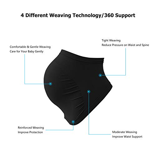 HBselect Fajas De Embarazo para Premamá Pack 3 Multicolor Banda Faja para Soporte Abdominal Durante El Embarazo con 3 Hebillas De Extensión Cintura para Embarazadas