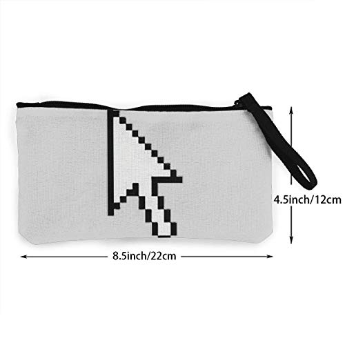 Hdadwy Monedero con Cremallera de Lona de ratón, Bolso de Maquillaje Personalizado para Dama, Bolso, Maleta Accesorios para Mujer