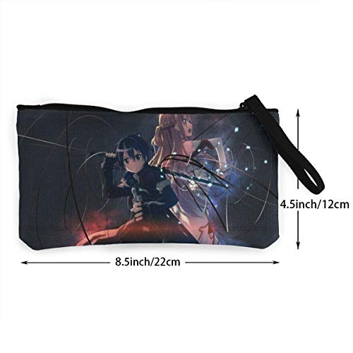 Hdadwy Sword Art Online - Bolso cosmético para Hombre, para Mujer, con Monedero, para teléfono, con Cremallera