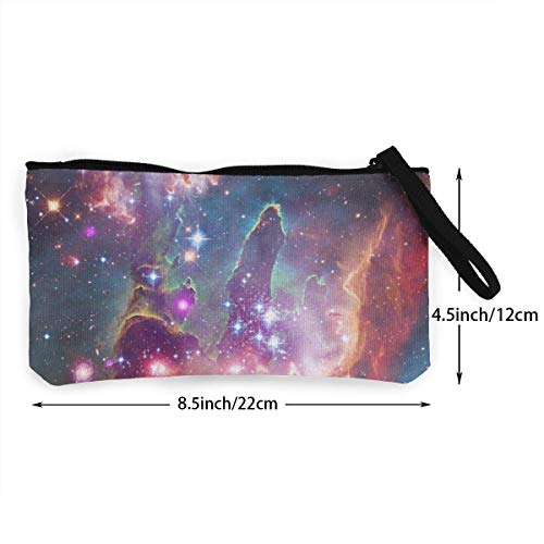 Hdadwy The Sea and Sailing Boat On The Alien Planet Monedero con Cremallera de Lona, ​​Bolso de Maquillaje Personalizado para Dama, Bolso, Maleta Accesorios para Mujer