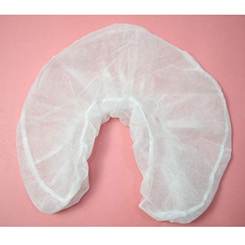 Healifty - Funda para reposacabezas de masaje desechable, para tumbonas de masaje de mesa, funda para el rostro, 50 unidades (blanco)