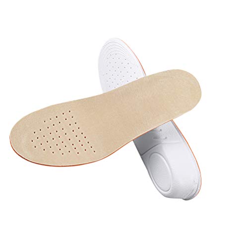 Healifty Par de Plantillas para Pie Plano Plantillas para Zapatos con Alzas Elevadora 1.5CM de PU Invisible para Mujer y Hombre Talla S