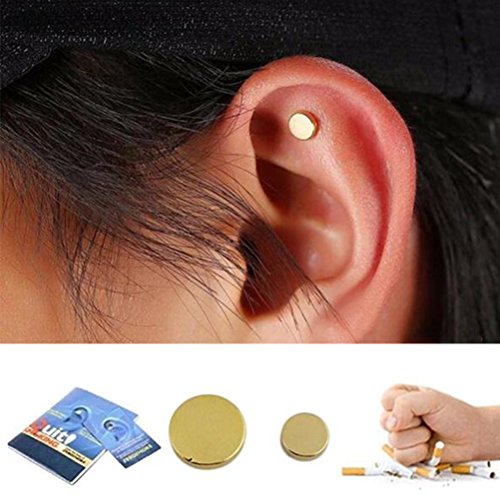 Healifty Pendientes magnéticos delgados Stop Smoking Magnetic Therapy 1 Par