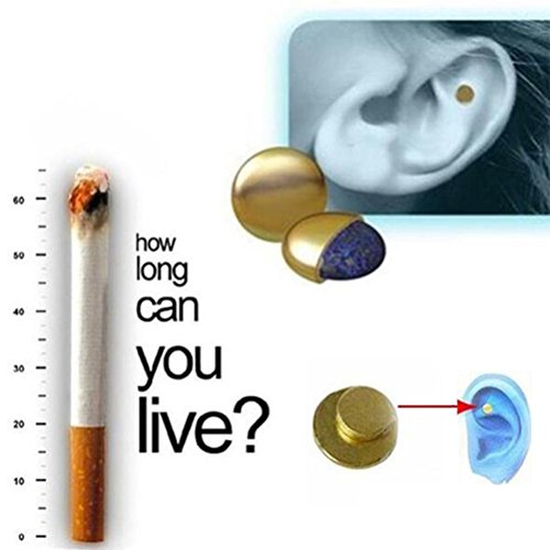 Healifty Pendientes magnéticos delgados Stop Smoking Magnetic Therapy 1 Par