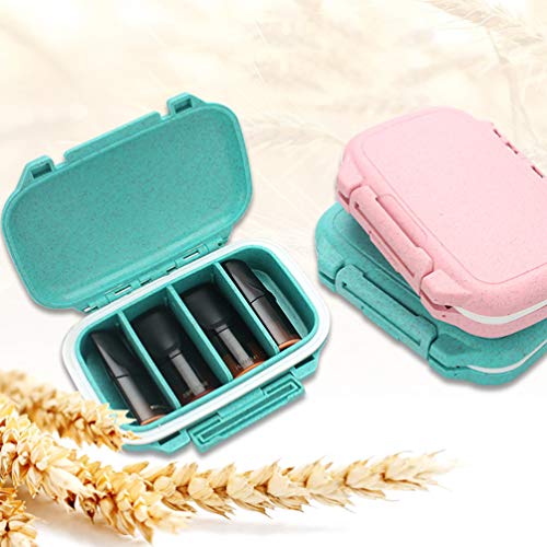 HEALLILY 2 Piezas Caja de Pastillas Organizador de Vitaminas Caja de Pastillas Organizador de Pastillas Caja de Medicina Portátil para Oficina Al Aire Libre