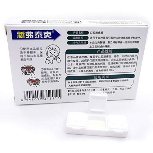 HEALLILY 6 Piezas Parche de Úlcera Oral Alivio Del Dolor Cancro Pegatina Cubierta Boca Herpes Labial Parche de Tratamiento