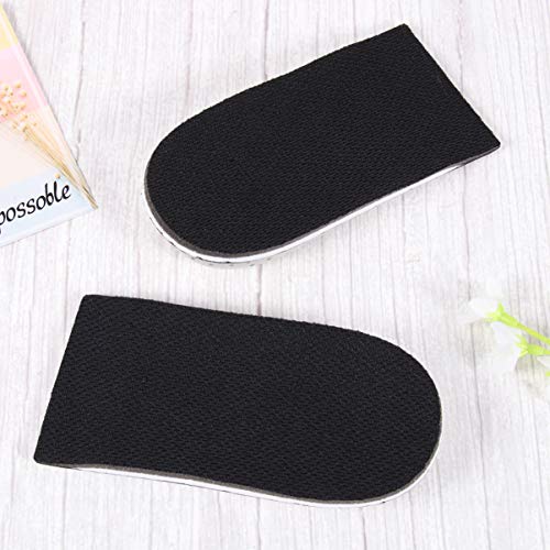 HEALLILY Aumento de altura invisible de 2 cm media plantilla inserto de elevación de talón ortopédico de panal suave y transpirable