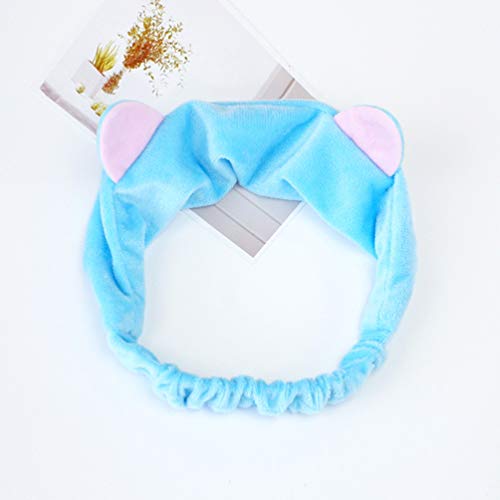 HEALLILY venda elástico del pelo de gato del oído diadema para niñas de las mujeres de maquillaje cosmético ducha accesorios para el cabello 8pcs