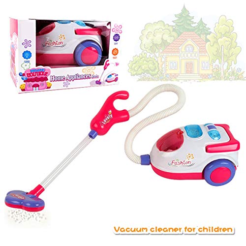 Heaviesk Aspirador eléctrico divertido para niños Juguete realista con sonido ligero Juego portátil Electrodomésticos Regalos de Navidad