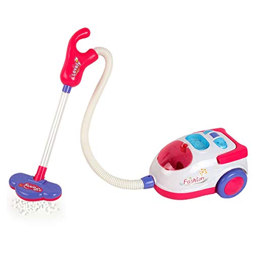 Heaviesk Aspirador eléctrico divertido para niños Juguete realista con sonido ligero Juego portátil Electrodomésticos Regalos de Navidad