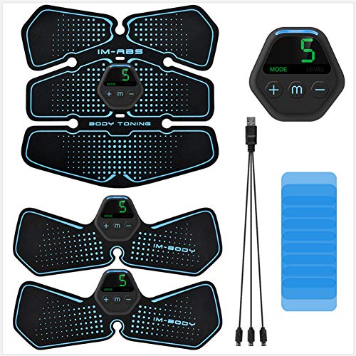 HEHE Ccsme Estimulador Muscular Abdominal Cadera Trainer Tóner USB Pérdida Abs Entrenamiento De La Aptitud del Engranaje De La Máquina Gimnasio En Casa Peso Corporal Adelgazante,C