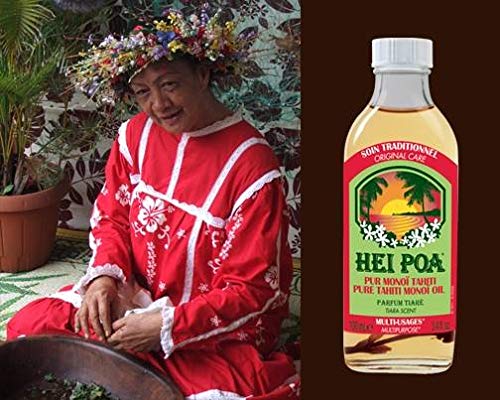 Hei Poa, Aceite corporal (Monoï Puro de Tahití, Perfume Tiaré) - 100 ml.