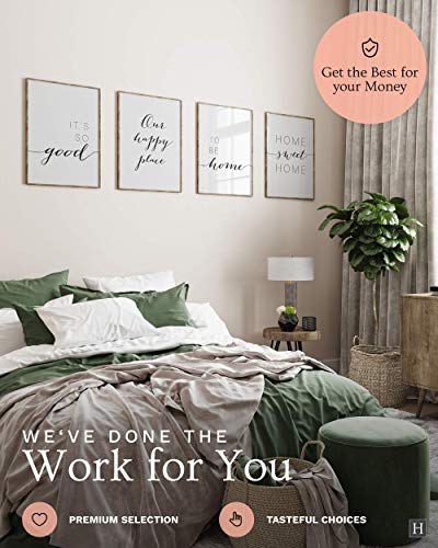 Heimlich Cuadros Decorativos - Decoración Colgante para Paredes de Sala, Dormitorios y Cocina - Arte Mural a Juego Hogar y Oficina - 4 x A4 (21x30cm) | Sin Marcos » Home «