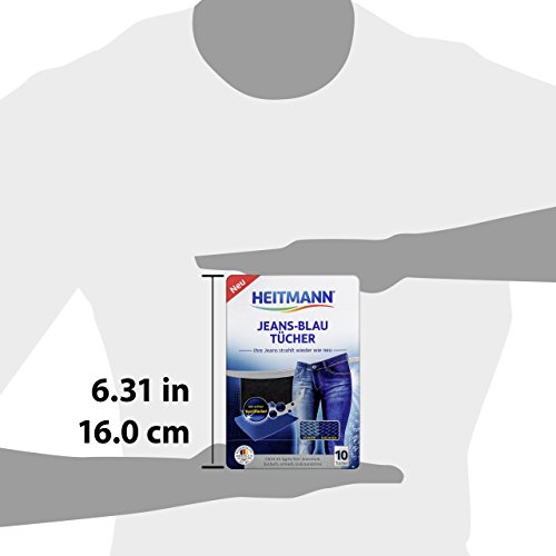 Heitmann Lavador Jeans en Paños - Refrescante de Color Desteñido para Lavadoras - Restaurador Permanente - Pack 1