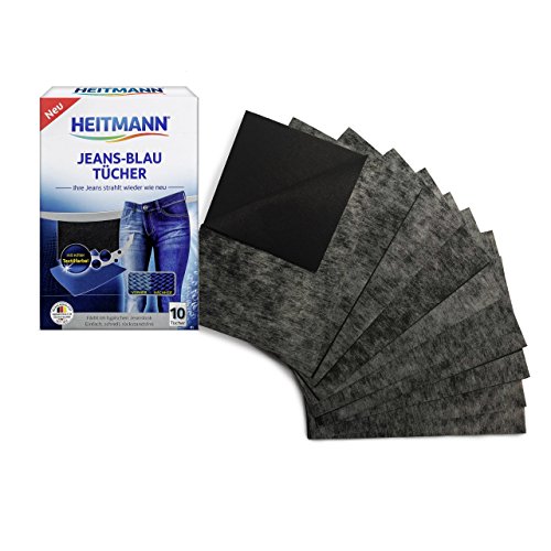 Heitmann Lavador Jeans en Paños - Refrescante de Color Desteñido para Lavadoras - Restaurador Permanente - Pack 1