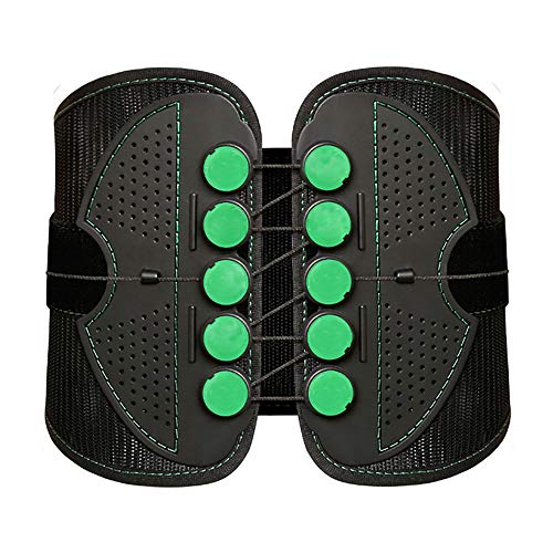 HELIALTH Faja Lumbar Fitness - Entrenador Abdominal - Tratamiento de la escoliosis, Discos herniados distensión Muscular Lumbar - Tracción de la polea,L